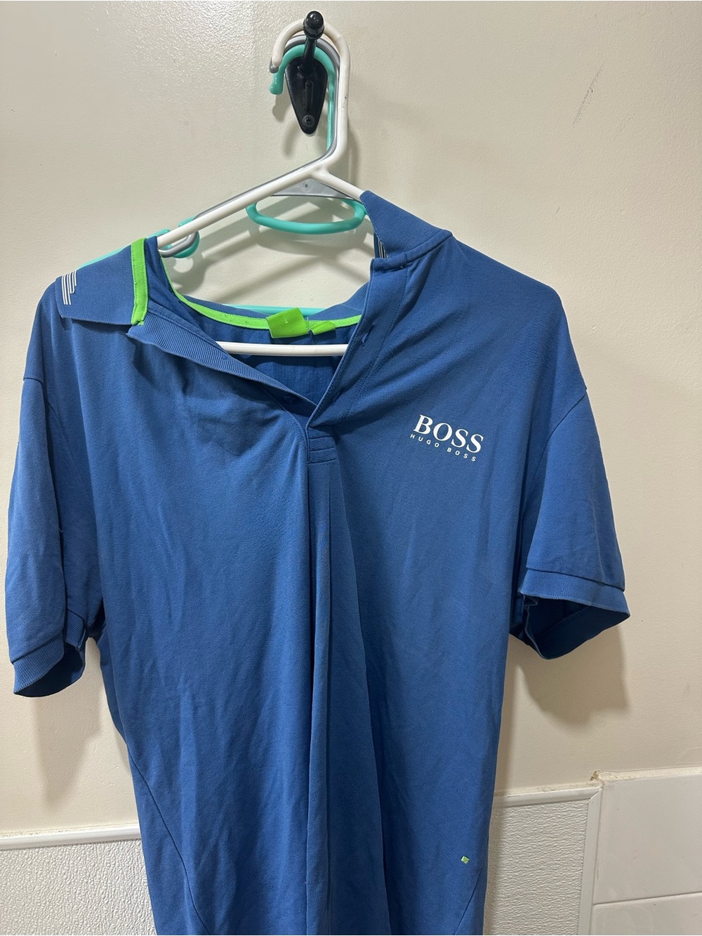 BOSS MENS Short Sleeve Polo Shirt - Blue